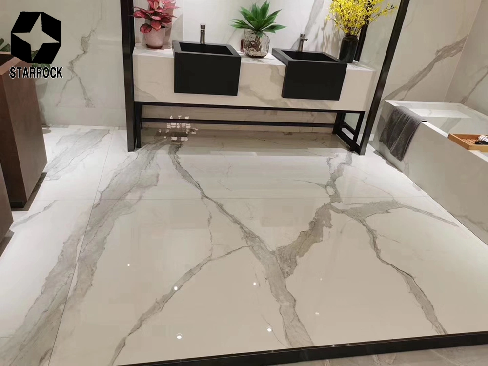 Wholesale Price Polished Italian Calaeatta White Marble with Gray Veins Marble Tile