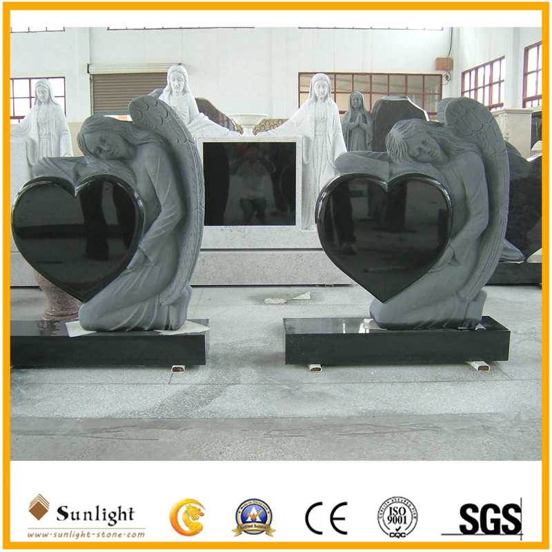 China Monument Factory G664/Shanxi Black/G603/Aurora/G654/Multicolor Red Granite/Marble Stone European Style Carving Angel Cemetery Headstone/Tombstone