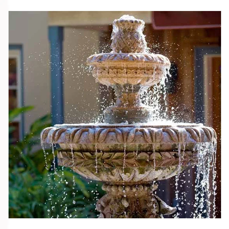 Customized Design Natural Marble Stone Water Fountains for Garden Decoration