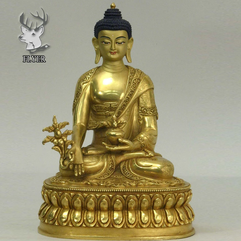 Large Size Bronze Gold Buddha Statue Religious Figure Bronze Buddha Sculpture