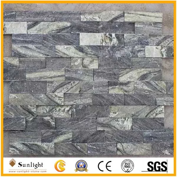 Natural China Green Quartzite Culture Stone for Wall Cladding