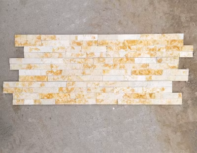 Rivestimento diretto in fabbrica della parete della villa Pietra decorativa bianca della cultura naturale per la parete